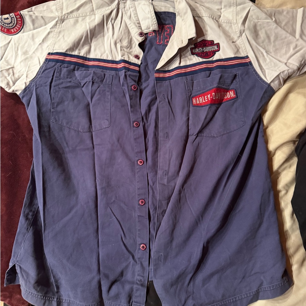 Harley-Davidson Black and White mechanic shirt